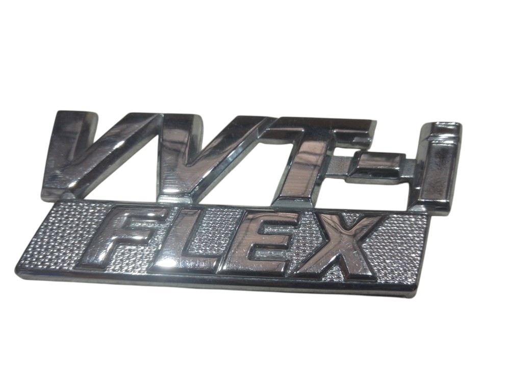 Emblema Letreiro Tampa Traseira Linha Toyota Vvt-i Flex  Cromado