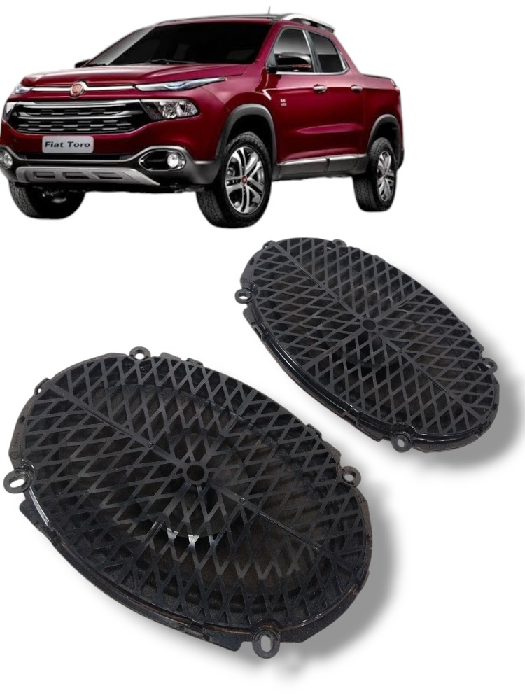 Par Tweeters Traseiros Fiat Toro Volcano 2019 Original  Preto 1