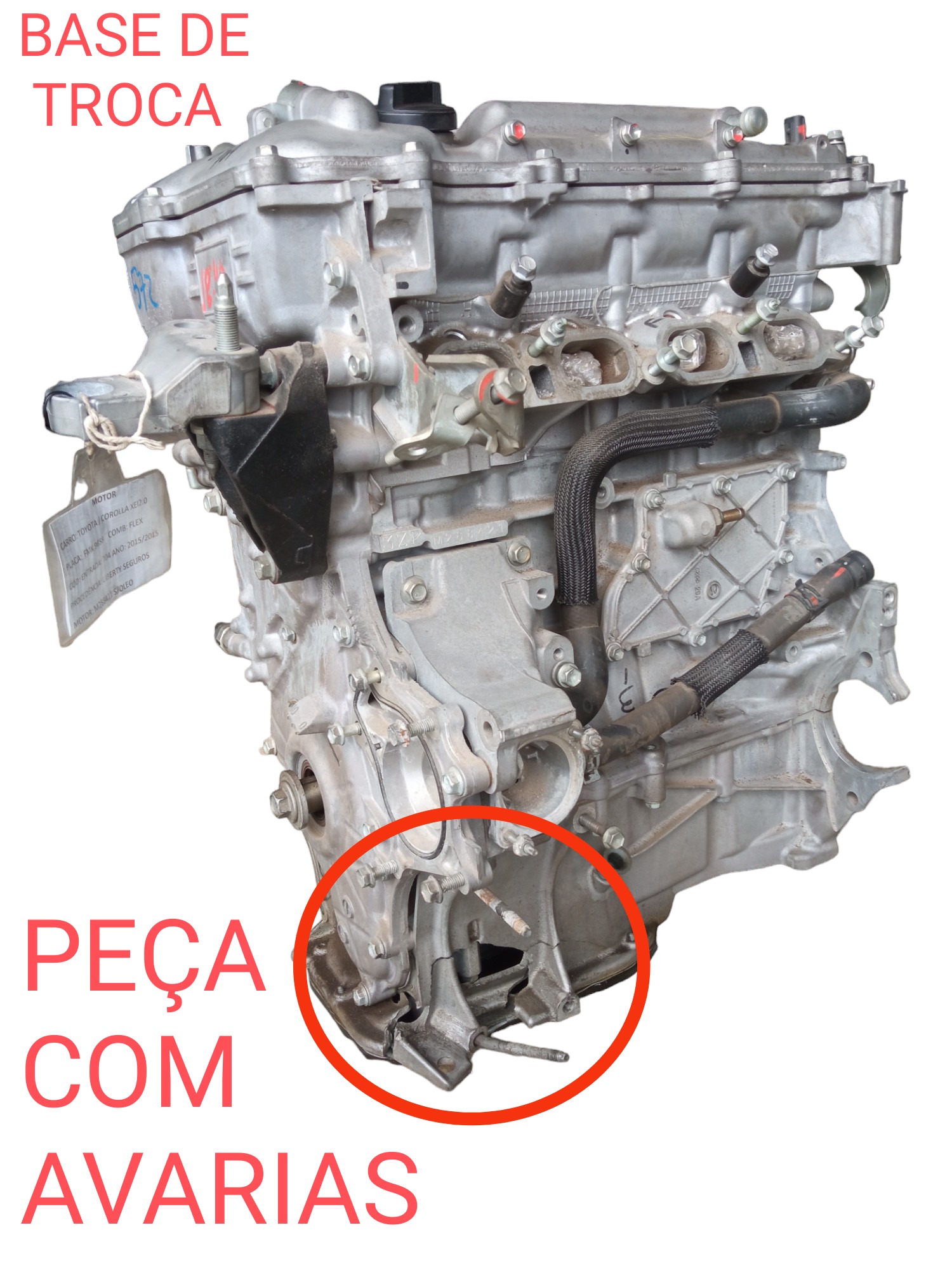 Motor Parcial Toyota Corolla 2015 2017 2 0  Automatico Usado 1