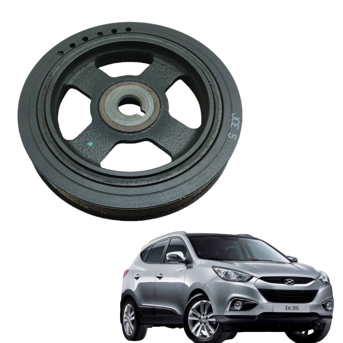 Polia Virabrequim Hyundai Ix35 2.0 16v Aut 2014 2015 2016 1