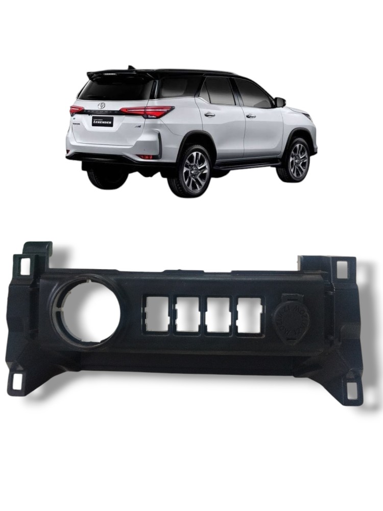 Moldura Painel Botão Tração Hilux Sw4 2021/2022 Acendedor Preto 1