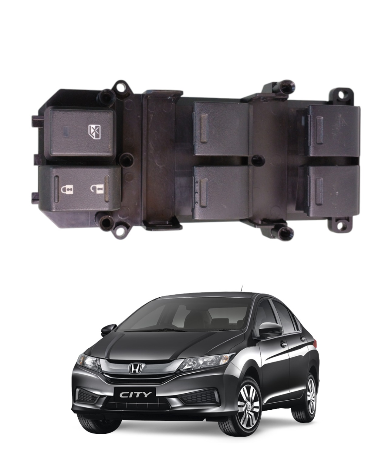Comando Vidro Dianteiro Esquerdo Honda City 2015 2016 E5947