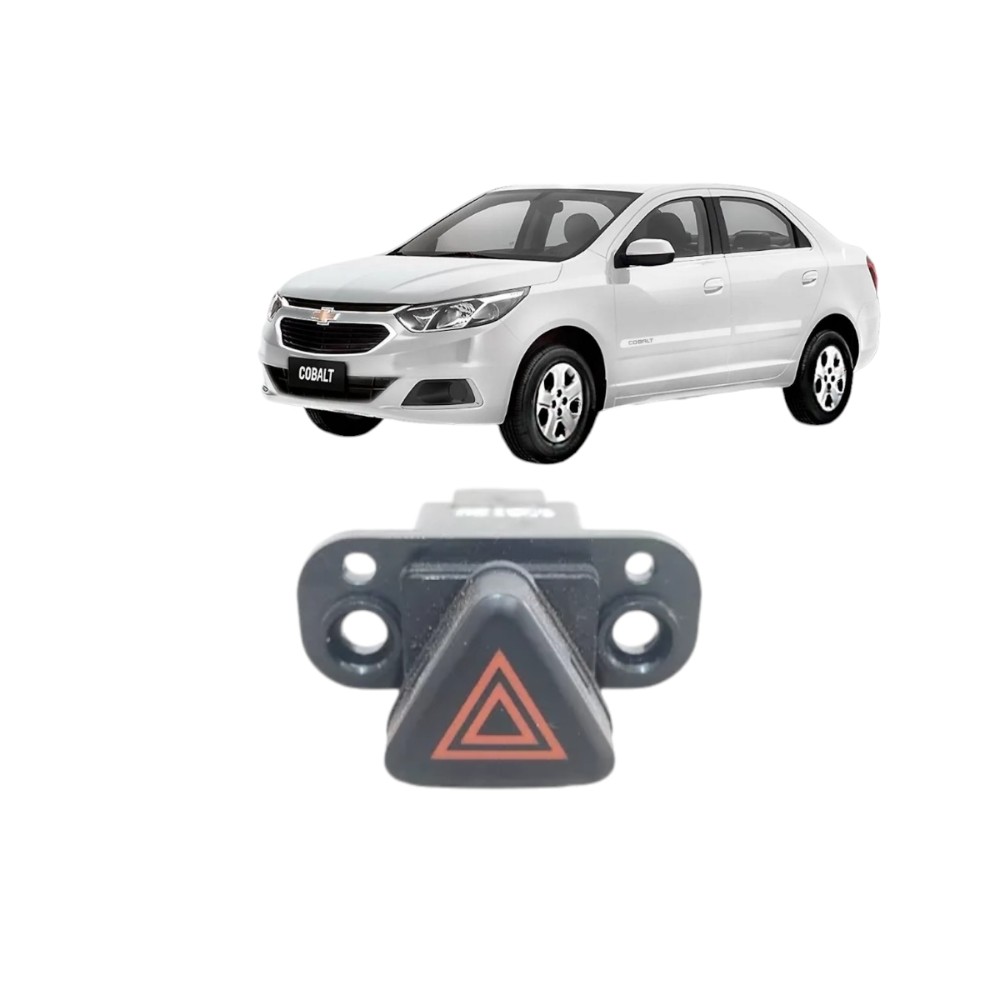 Botão Pisca Alerta  Cobalt Cruze 2013 A 2020 Preto 1