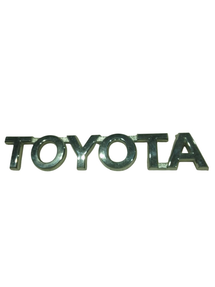 Emblema Letreiro Tampa Traseira Toyota Cromado 12,5x3cm  Prata/cromad 2