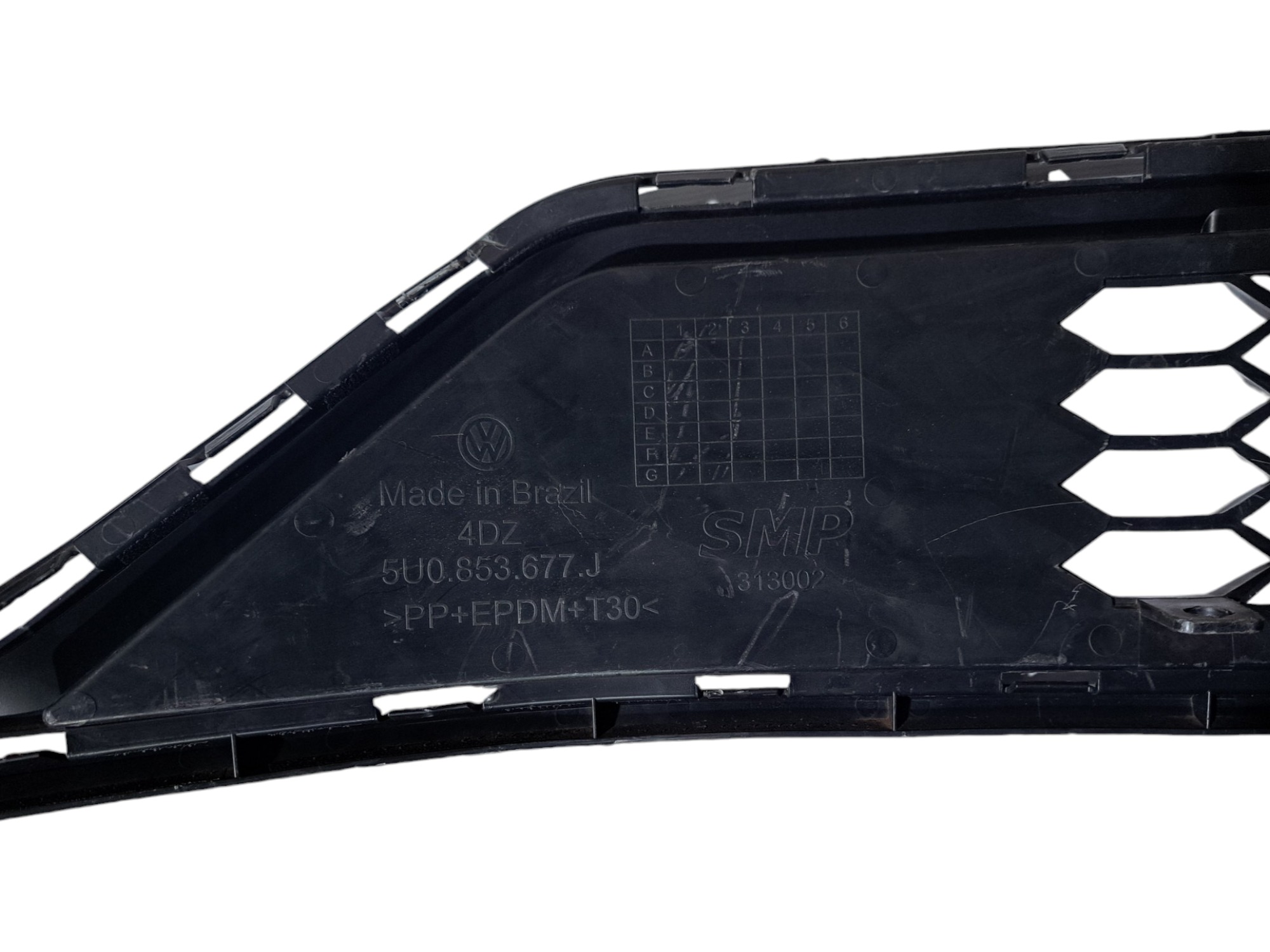 Grade Inferior Central Volkswagen Gol G8 2016 2021 Preto Mate 4