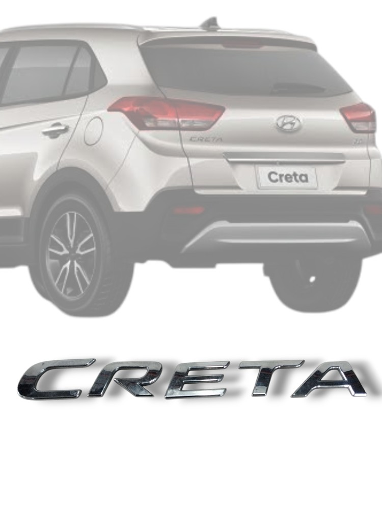 Emblema Hyundai Creta Tampa Traseira 2020/2021/2022 Original Cromado 1