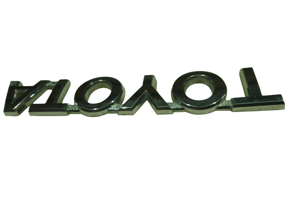 Emblema Letreiro Tampa Traseira Toyota Cromado 12,5x3cm  Prata/cromad 6