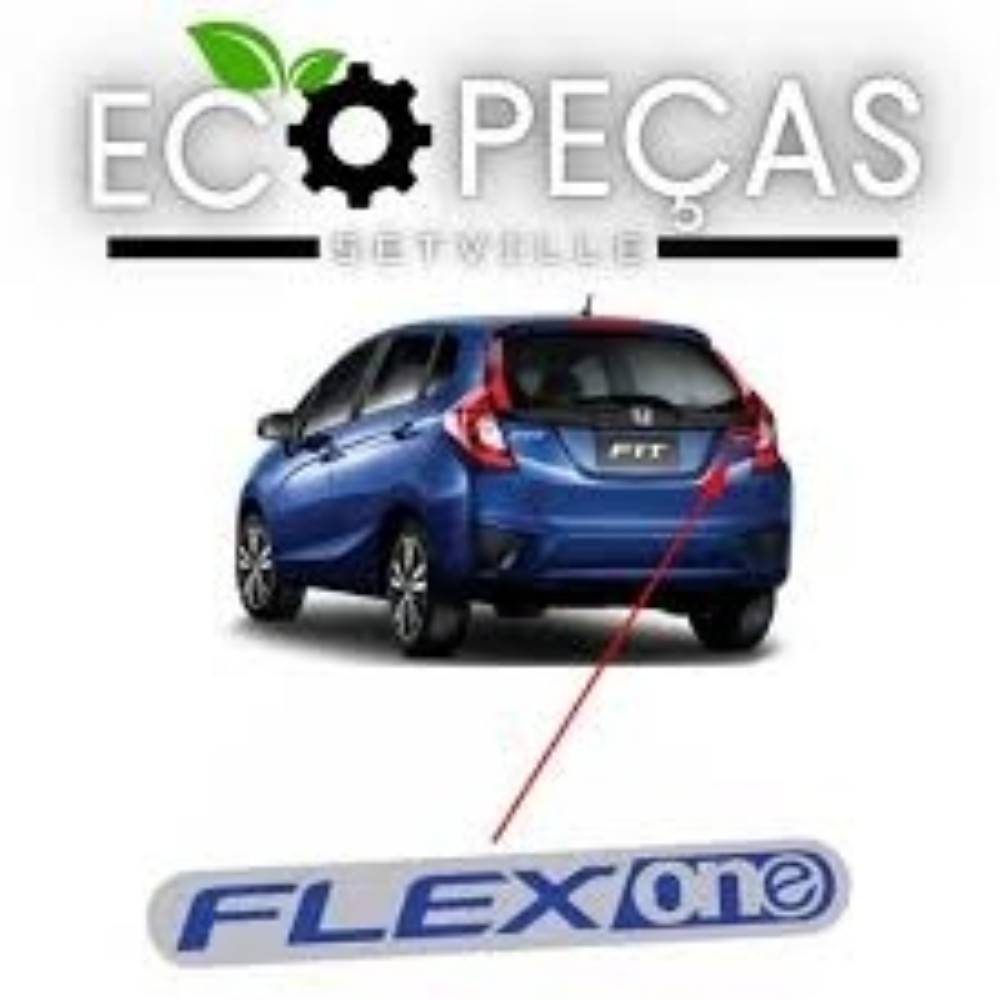 Emblema Adesivo Traseiro Honda Flex One Azul Azul Azul 1
