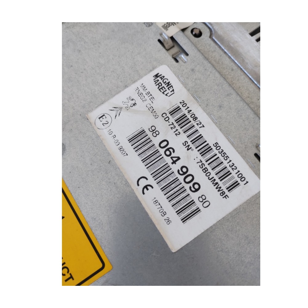 Módulo Do Rádio Citroen C4 Lounge 1.6 2014 À 2018 Original. Cinza 8