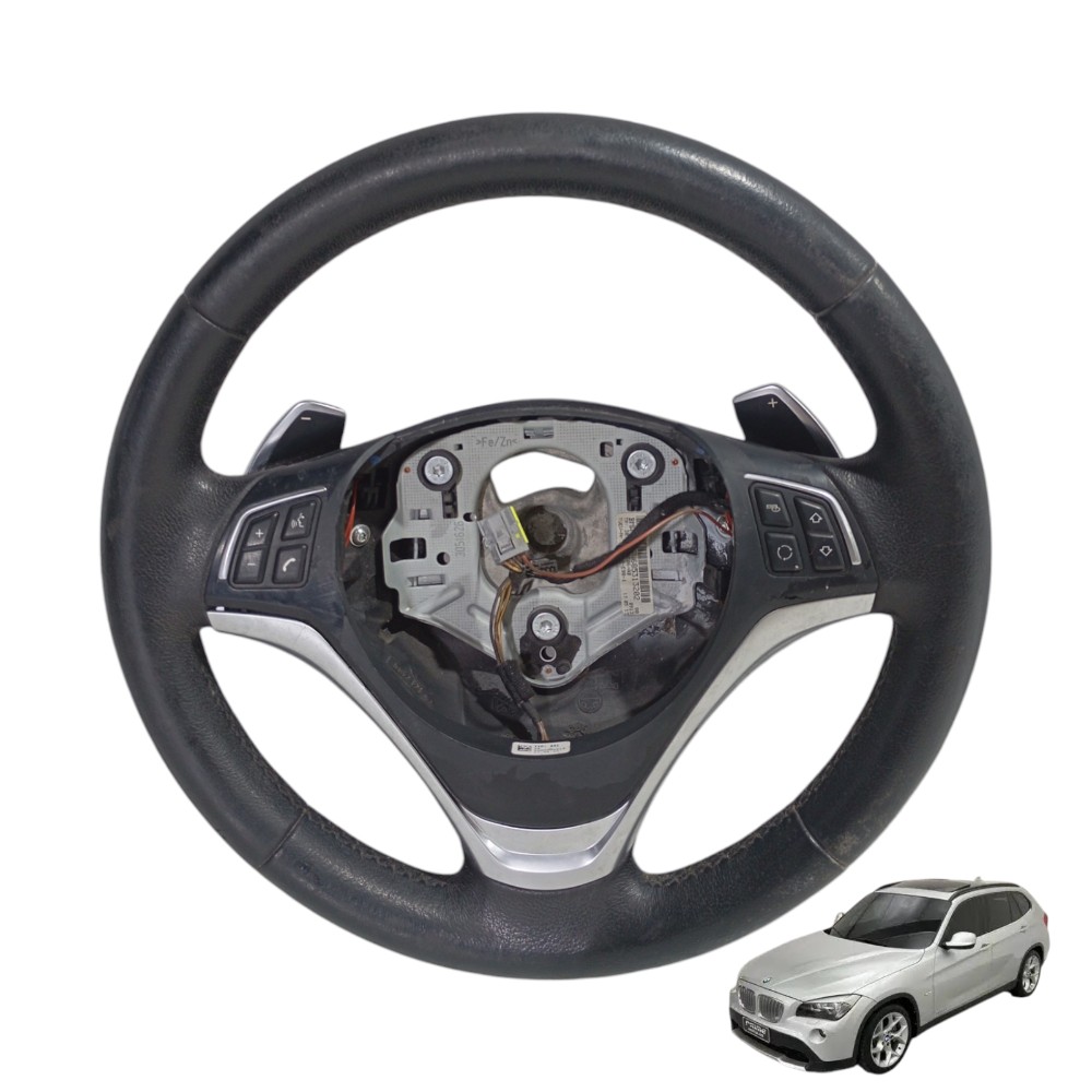 Volante Direção Comandos Bmw X1 2.0 E84 2010 A 2015 3082512 Preto