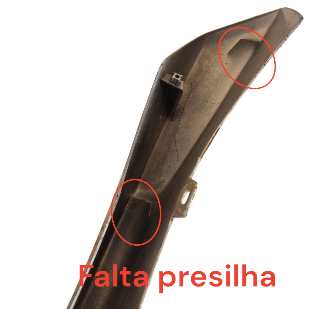 Aplique Inferior Parachoque Dianteiro Mitsubishi Outlander Branco