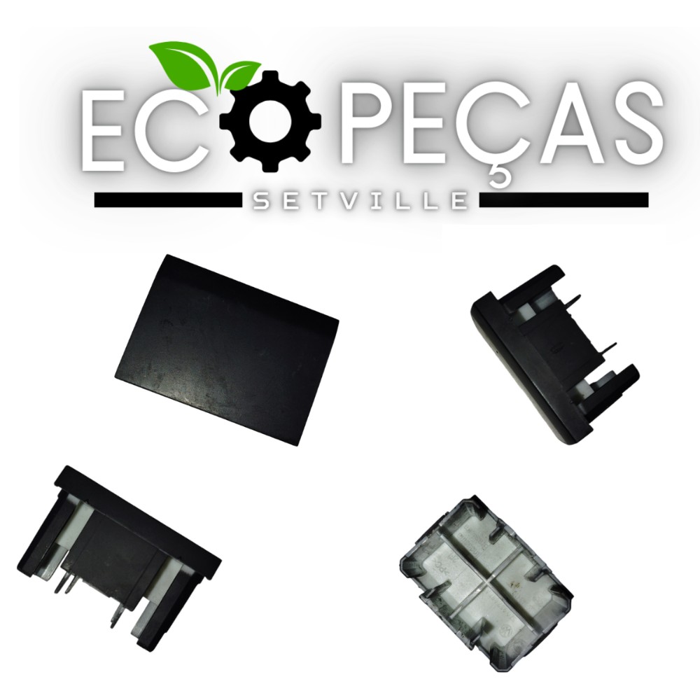 Botão Falso Central Painel Spacefox Fox 10/14 Et527 Preto – Preto Preto Preto Preto