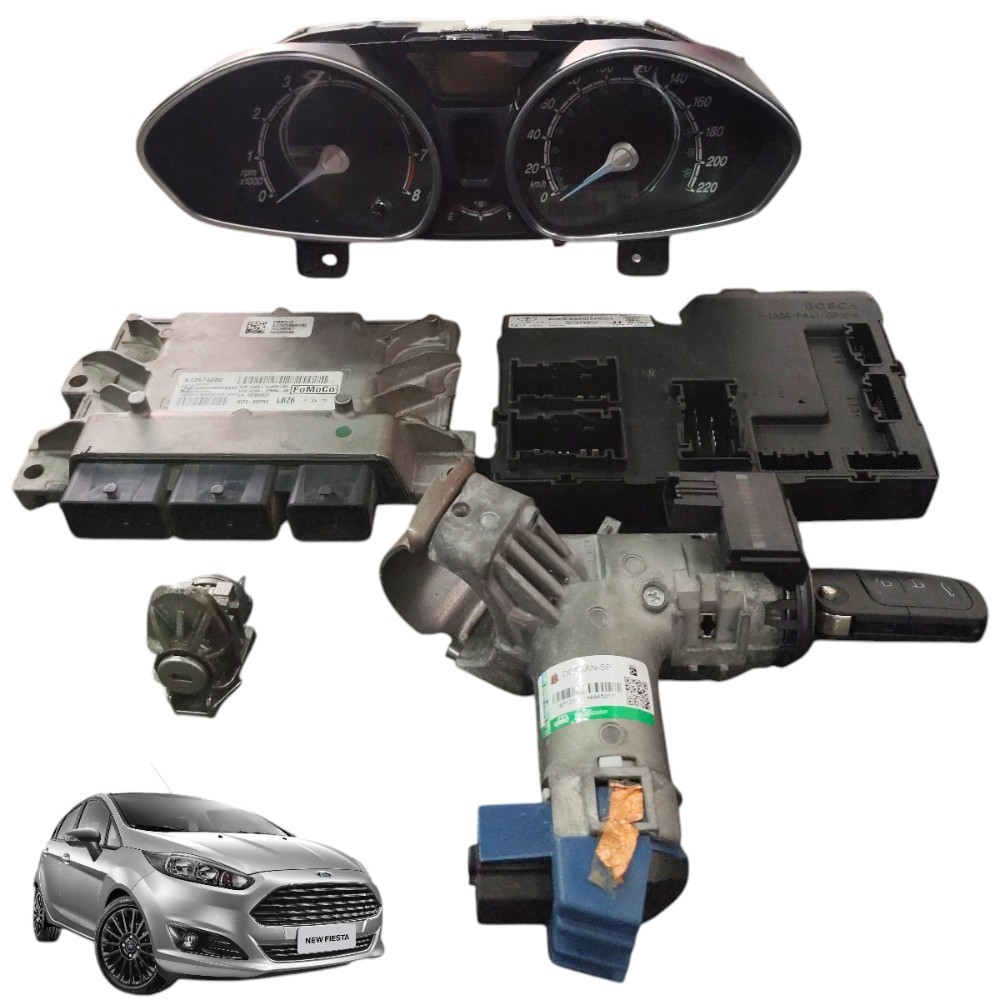 Kit code módulo injeção Ford New Fiesta 1.6 Powershift 2014