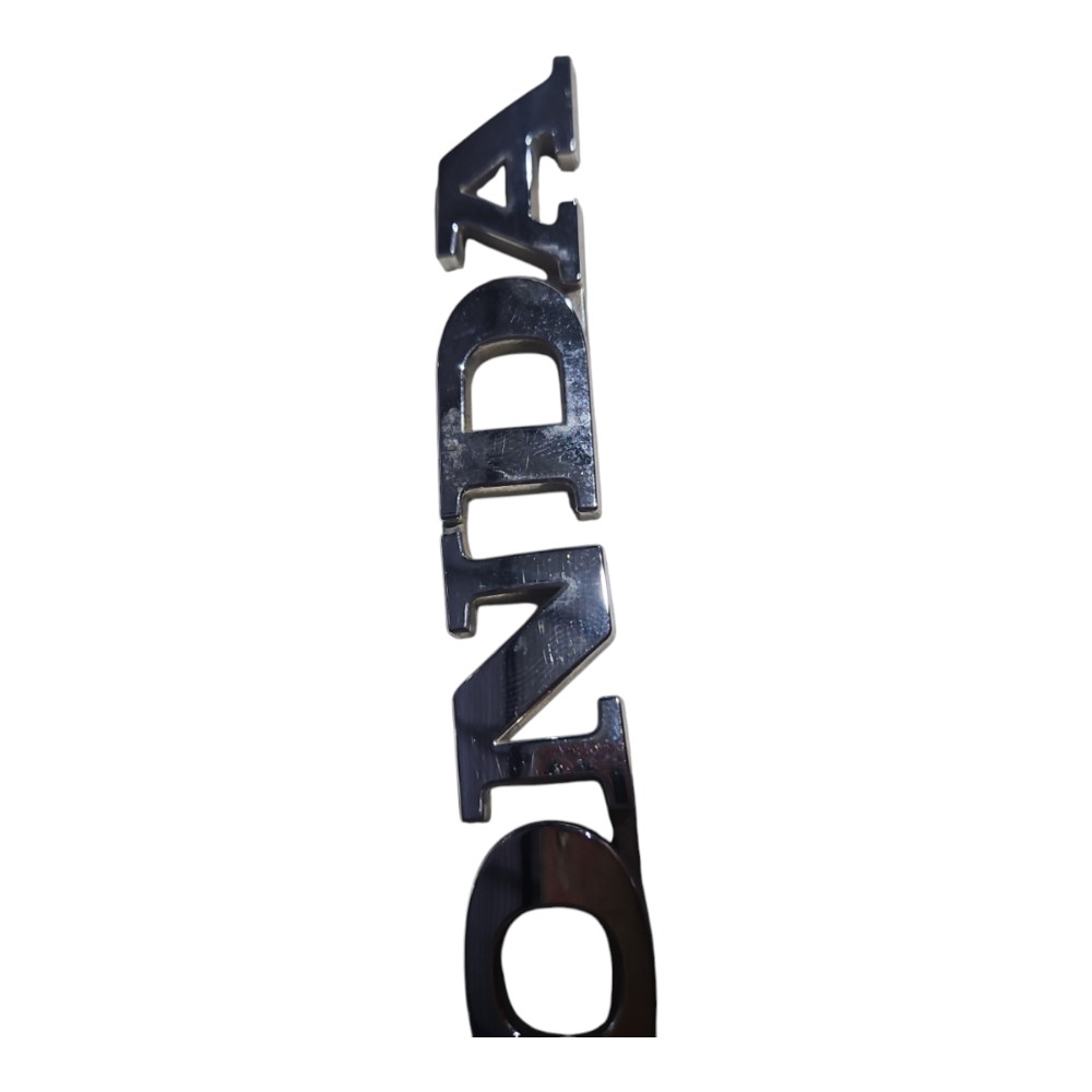 Emblema Letreiro Tampa Traseira Linha Honda Prata Cromado Cromado