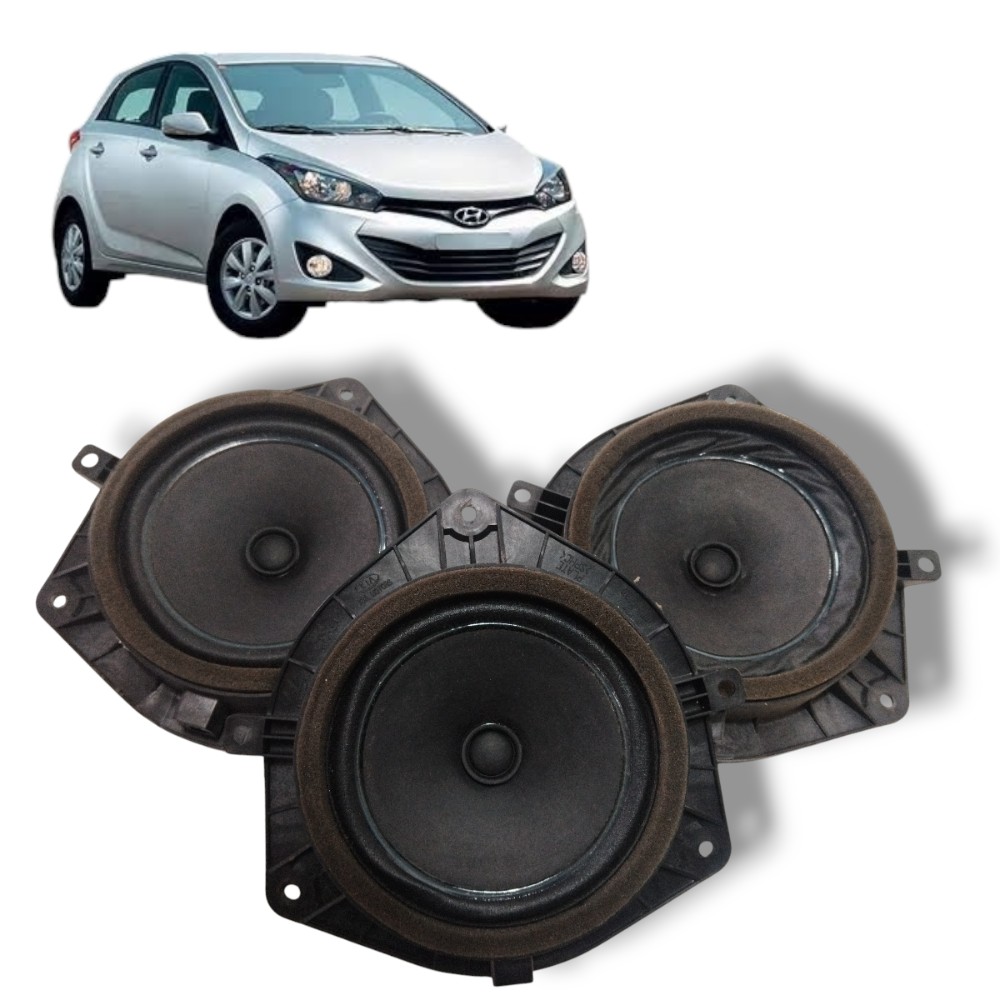 Três Alto-falante De Porta Hyundai Hb20 Original 963301s000 Preto 1