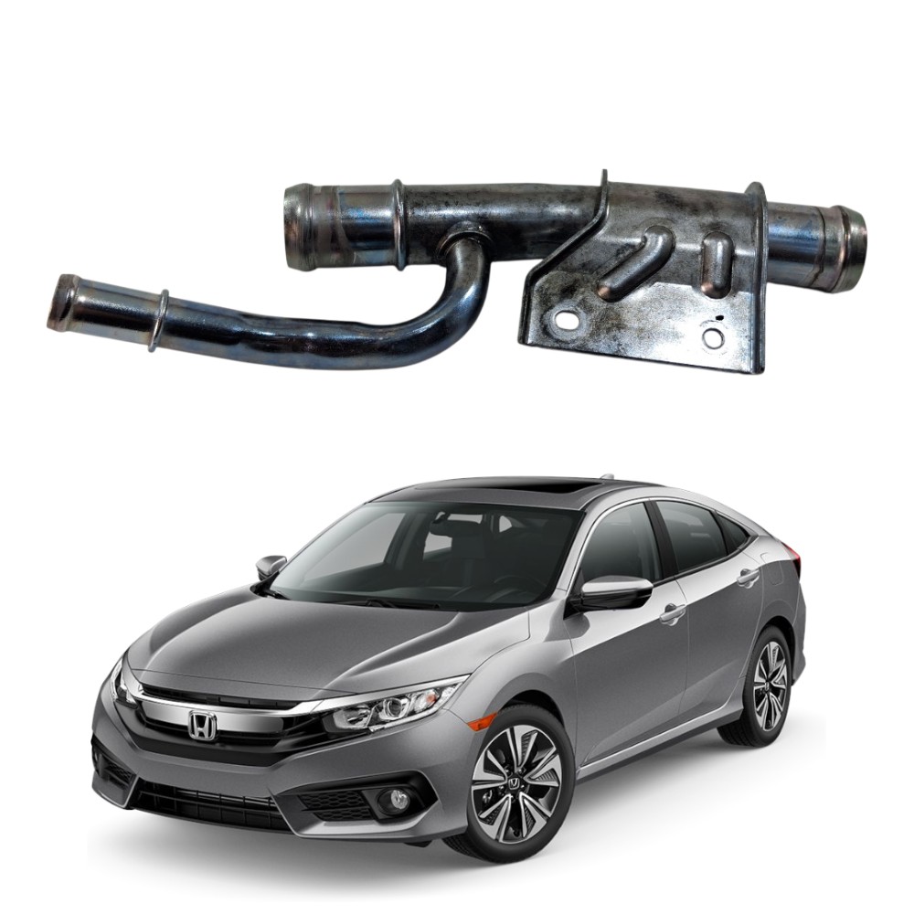 Tubo Cano Água Motor Honda Civic 2017 2021 1.5 Prateado Prateado Prateado