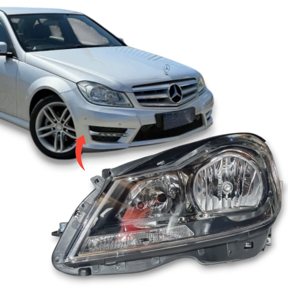 Farol Esquerdo Mercedes C180 C200 2012 2013 2014 Esquerdo/motorista