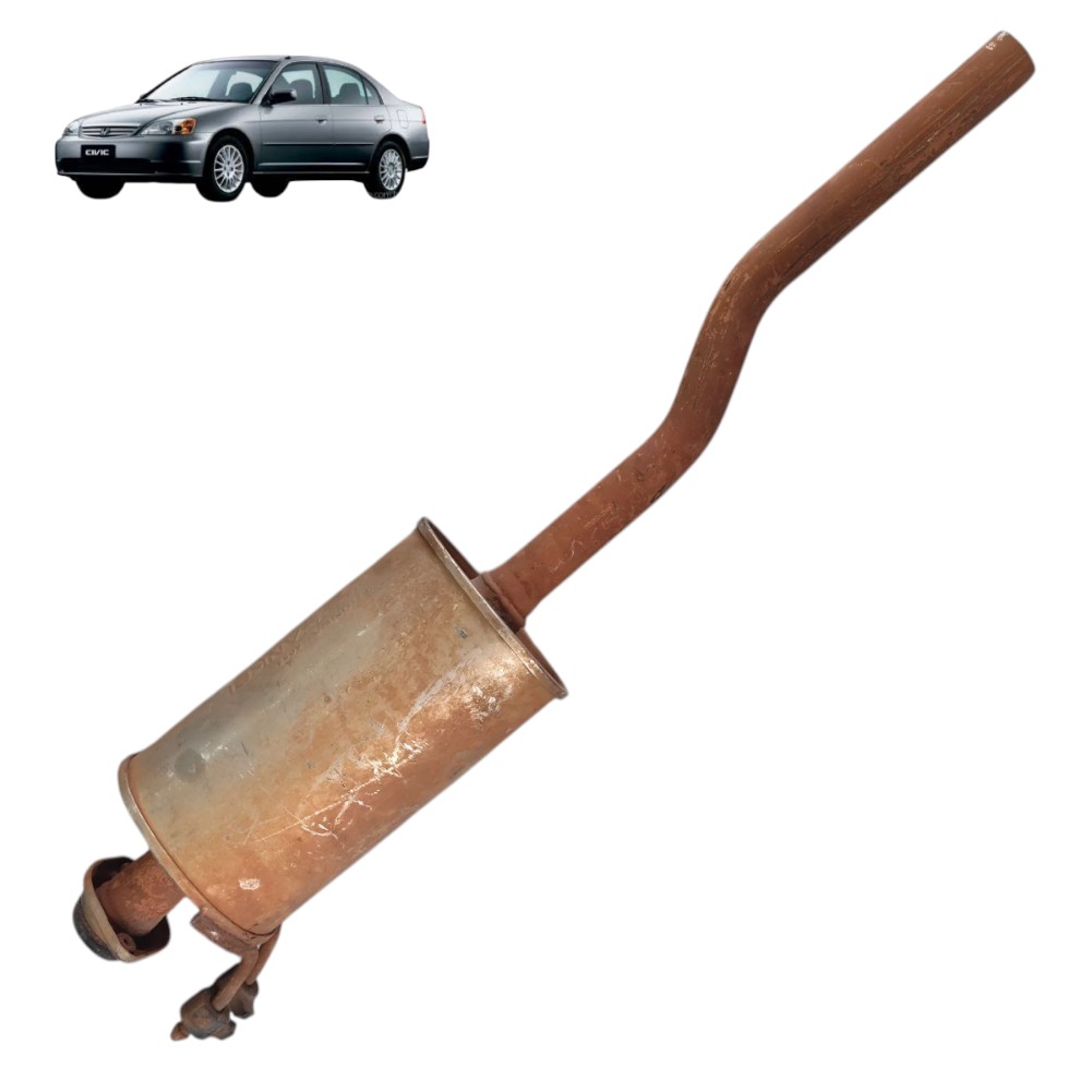 Escapamento Abafador Silencioso Honda Civic G7 2001 Á 2006 1
