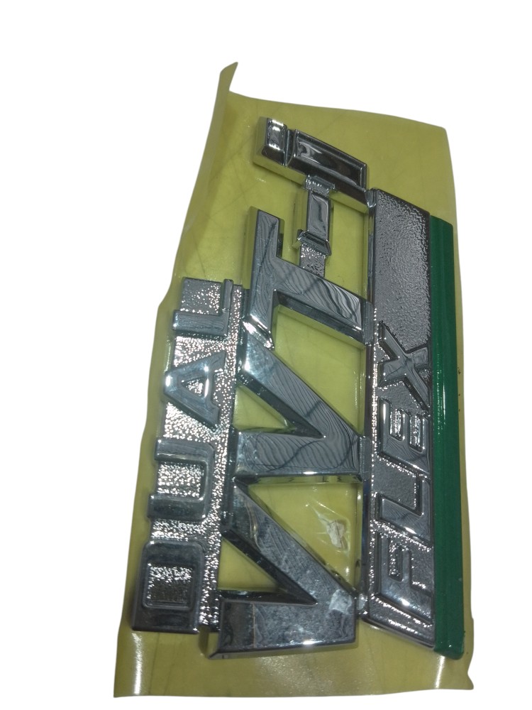 Emblema Tampa Traseira Linha Toyota Dual Vvt-i Flex Cromado Cromado 3