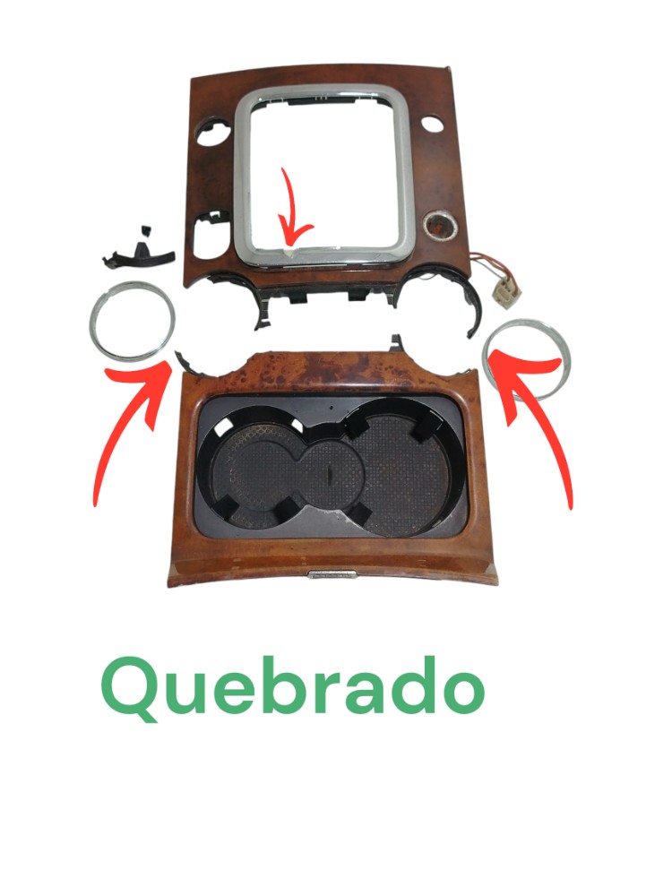 Porta Copos Completo Vw Touareg 4.2 V8 2005 Detalhes 1