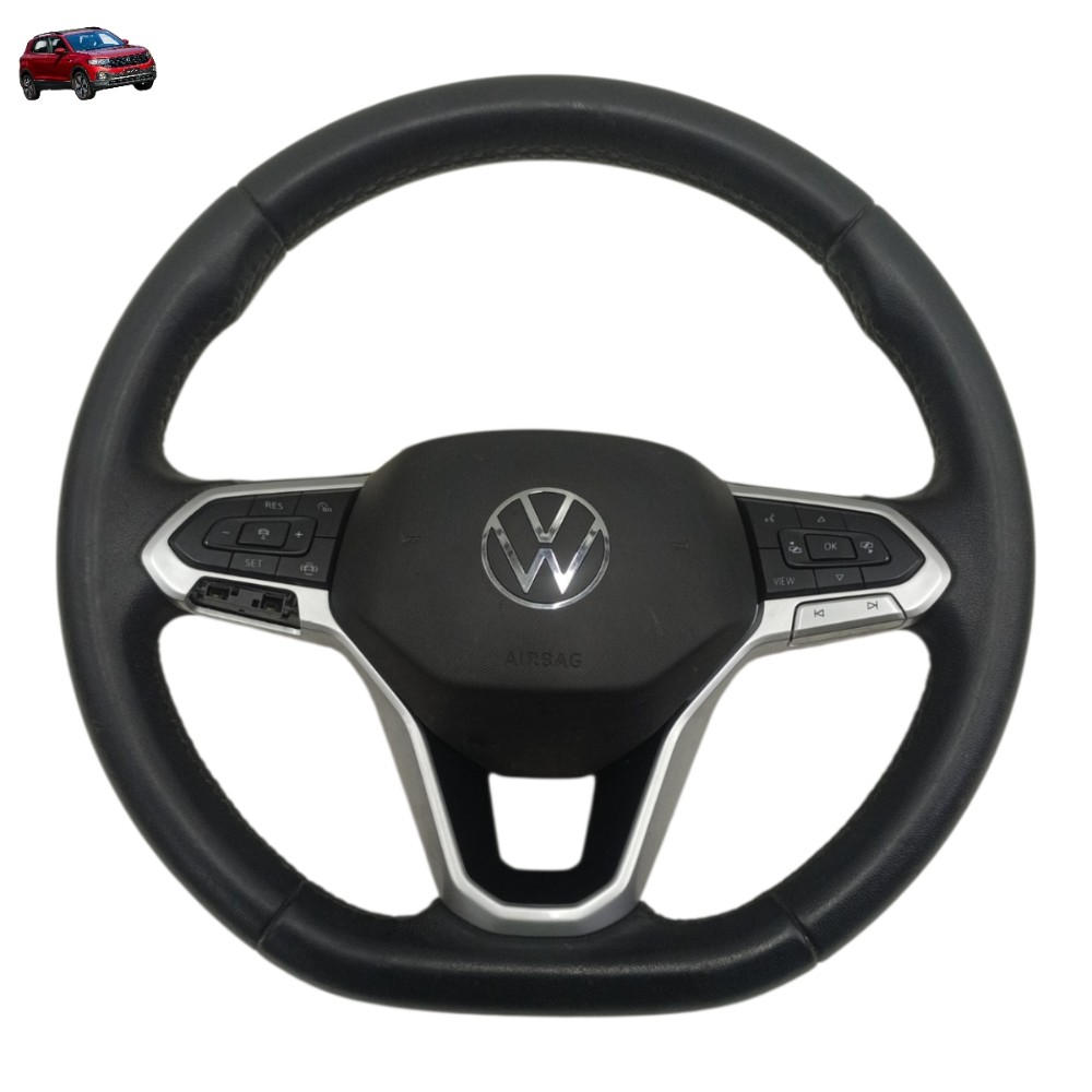 Volante direção original completo VW TCross 2022 23 detalhe