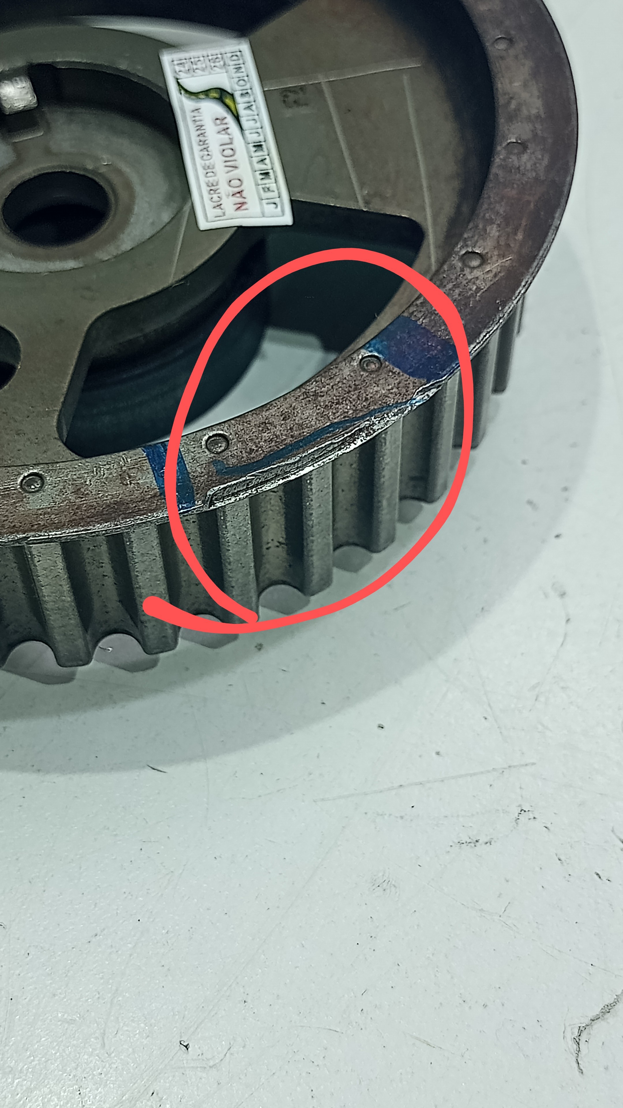 Polia Virabrequim Comando Escape 307 2.0 16v 2004 Detalhe 5