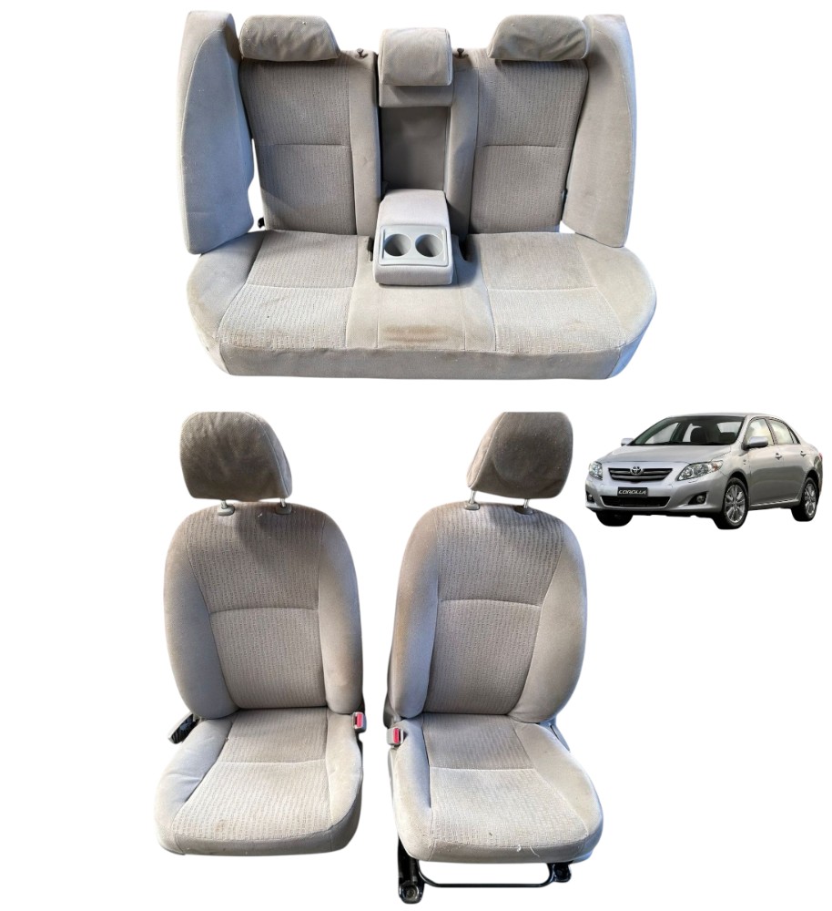 Jogo Banco Tecido Toyota Corolla 2009 2010 2011 2012 2013 Bege Claro 1