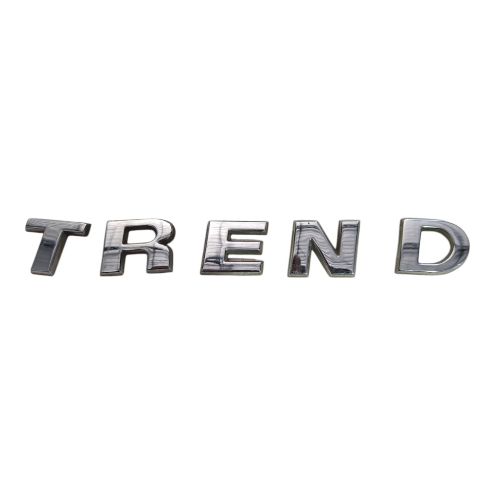 Emblema Letras Trend Volkswagen  Prata Prata Prata 4