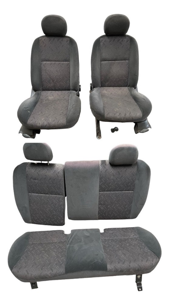 Jogo Banco Tecido Ford Focus Sedan 2003 2004 2005 2006 2007 Cinza-escuro 1