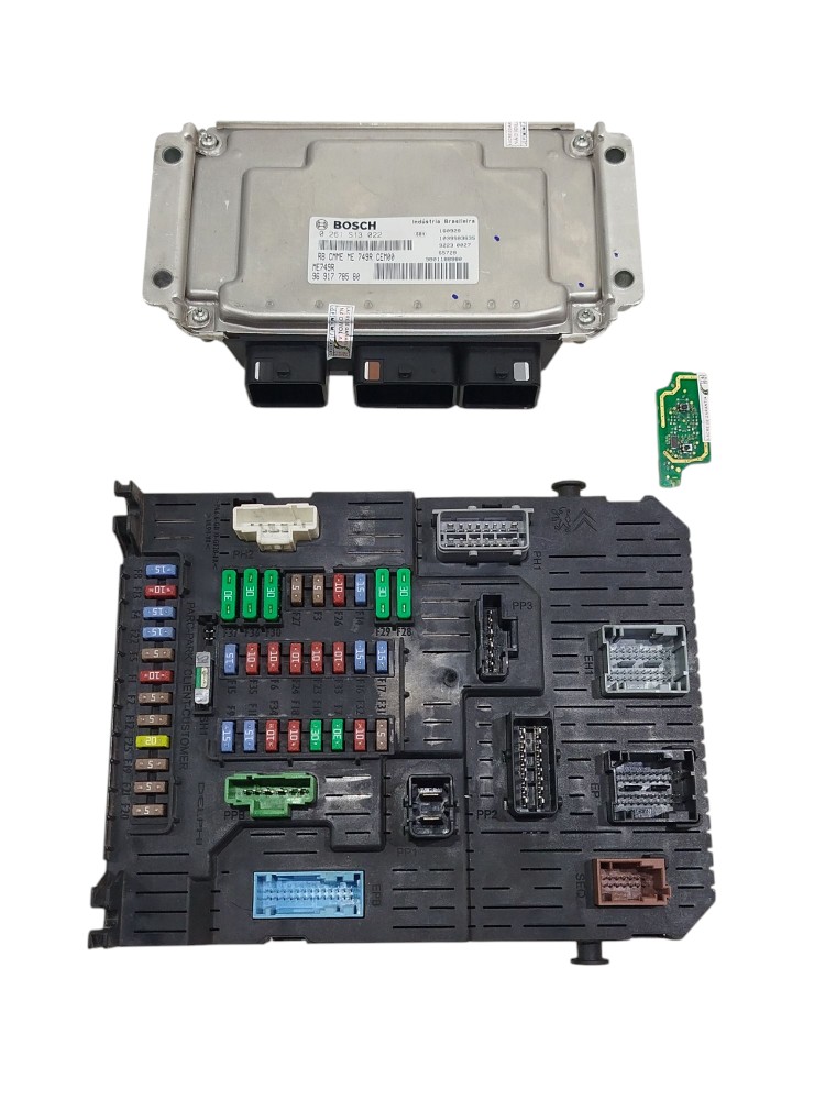Kit Módulo Injeção Bsi Chave C3 Tendanc 1.6 16v Aut Al4 2017 10