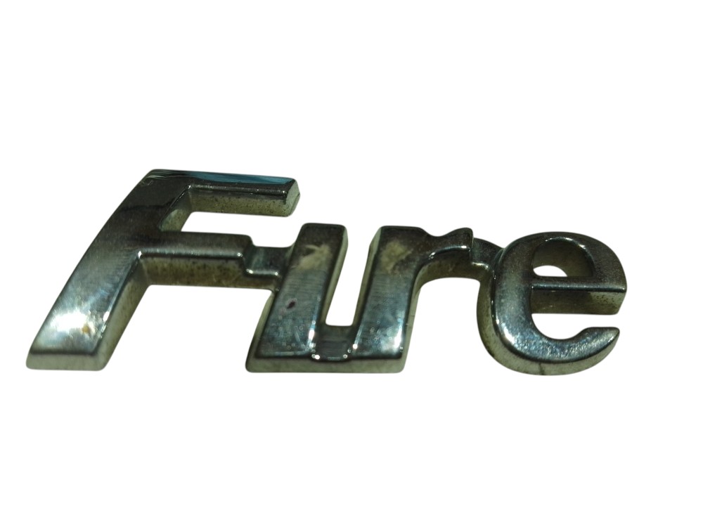 Emblema Letreiro Fire 5x2cm Prata Prata Prata 7