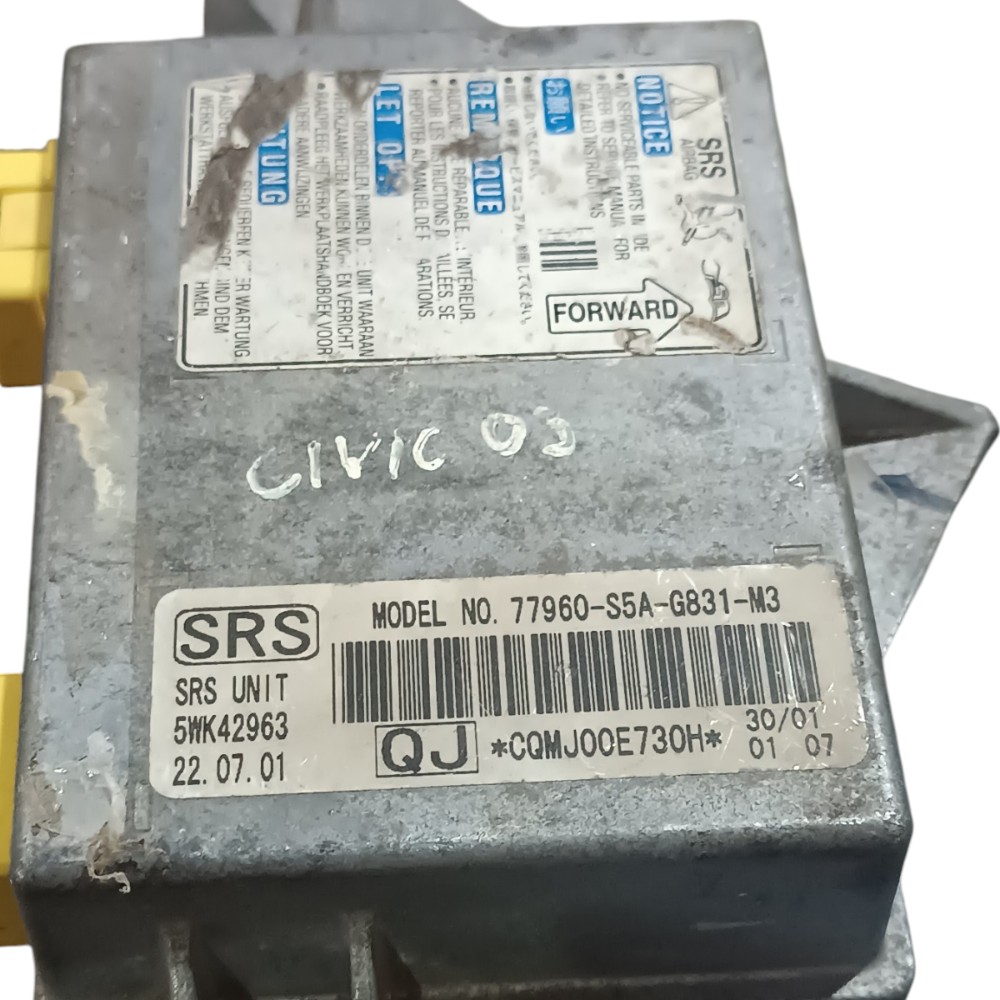 Módulo Air Bag Civic 2001 A 2006 77960-s5a-g831-m3  2001-05 1