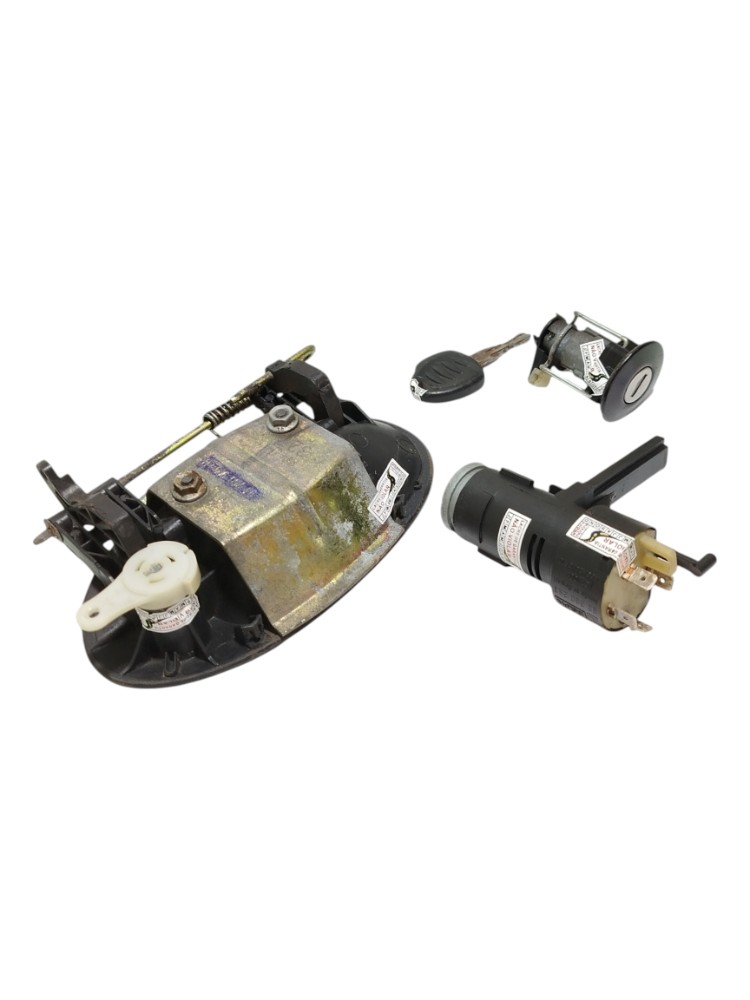 Kit Cilindro Ignição Maçaneta Porta Malas Gm Celta 2007 Preta Dianteira 5