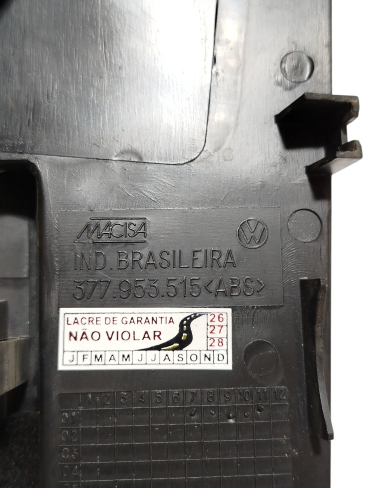 Moldura Acabamento Chave Seta Superior  Vw Gol 1995 Original 2