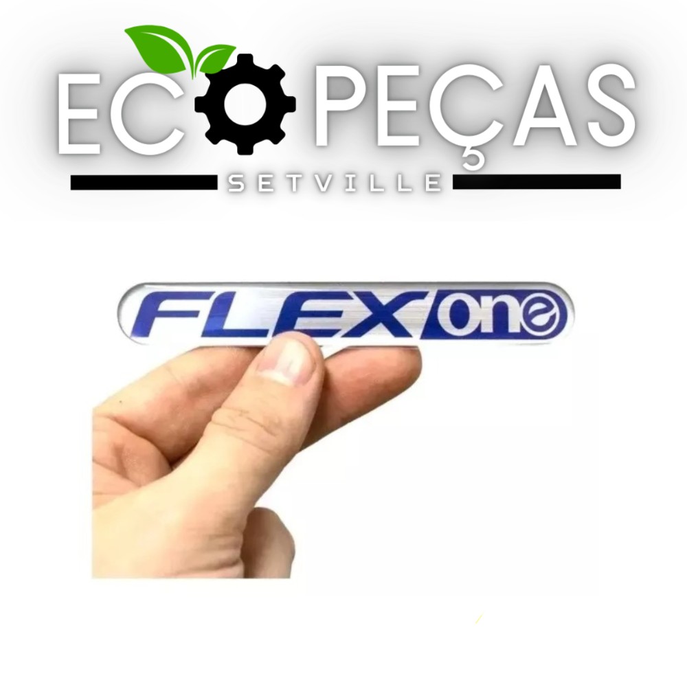 Emblema Adesivo Traseiro Honda Flex One Azul Azul Azul 2