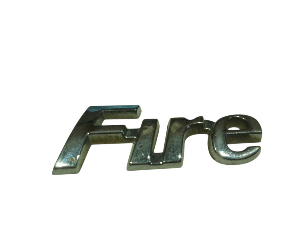 Emblema Letreiro Fire 5x2cm Prata Prata Prata 4