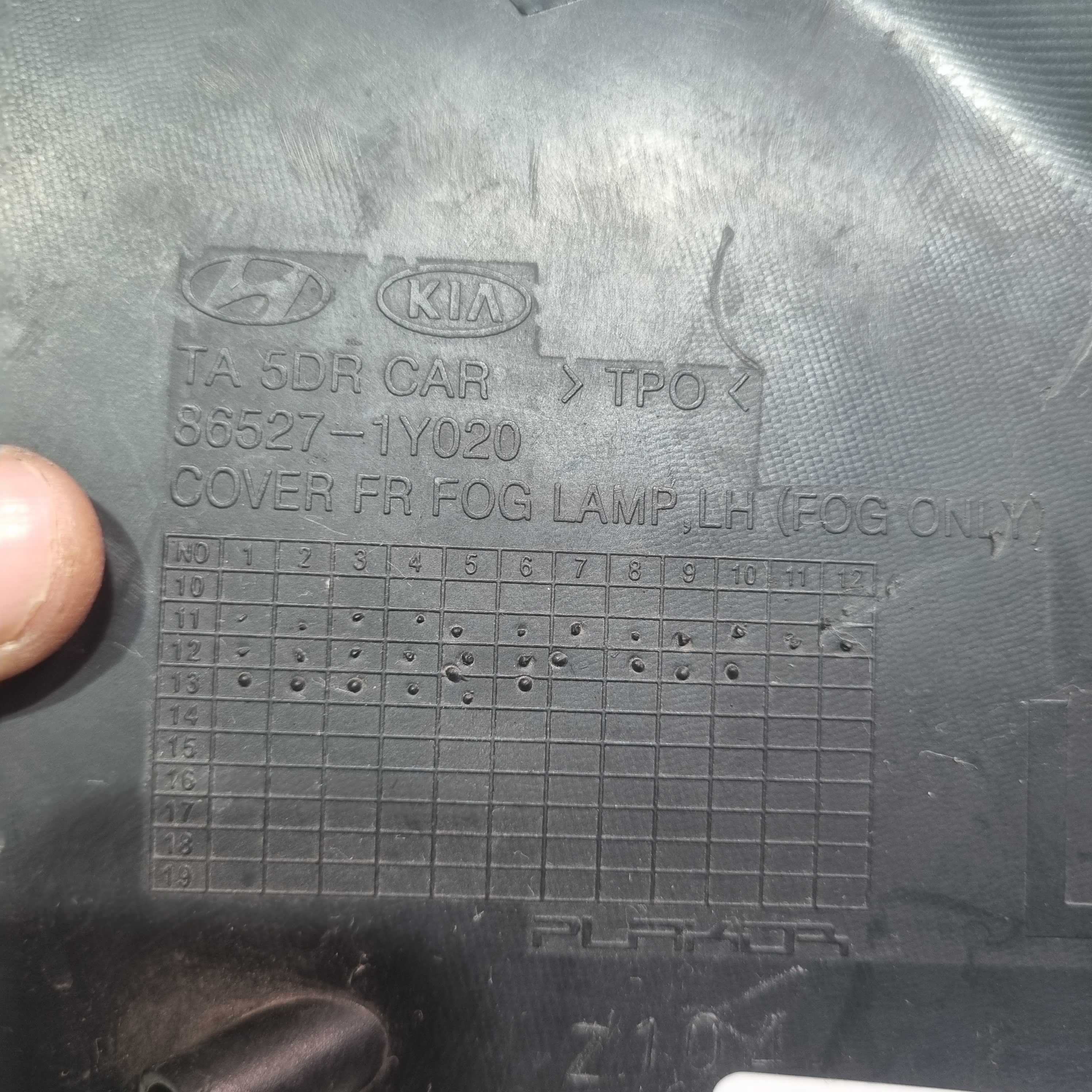 Moldura Do Farol De Milha Esquerdo Kia Picanto 2012/2015 Preto Esquerdo