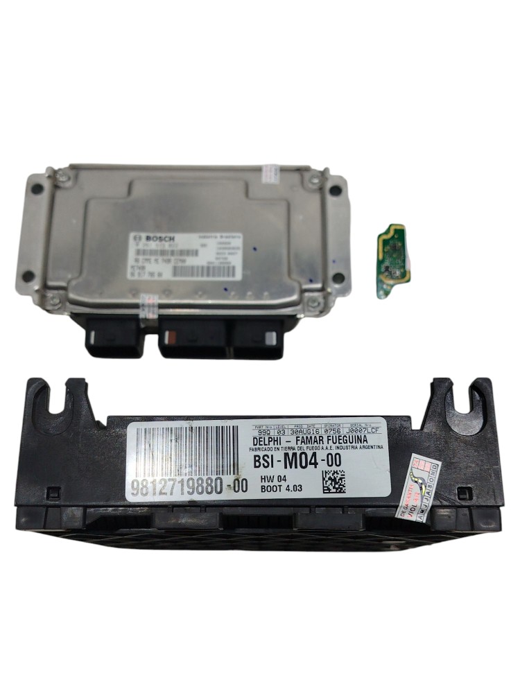 Kit Módulo Injeção Bsi Chave C3 Tendanc 1.6 16v Aut Al4 2017 4