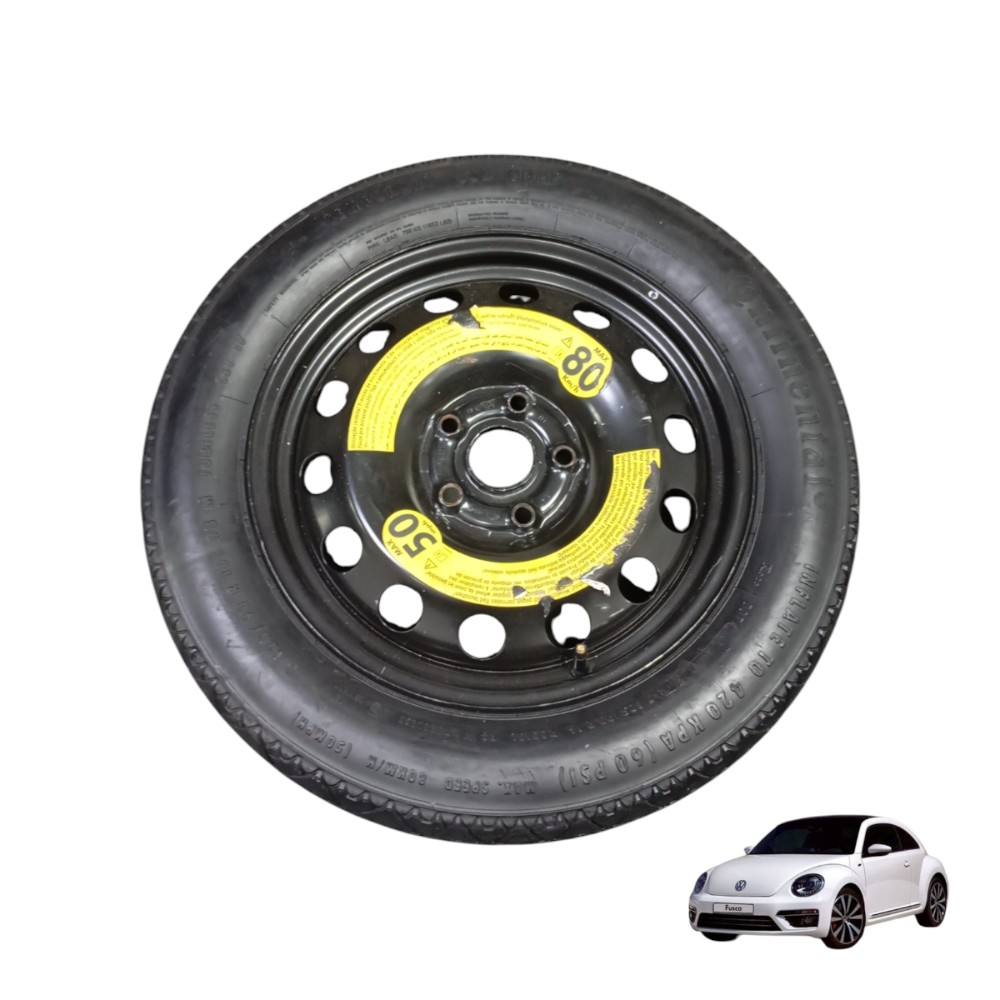 Roda Estepe Aro 16 Volkswagen Fusca Tsi 2.0 2014 Pneu Maxxis Preto Preto Preto