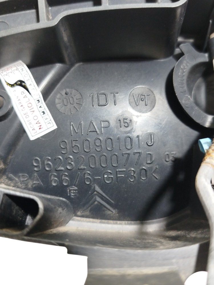 Maçaneta Interna Traseira Direita Citroen Xsara 95090101 Preto Traseira 2