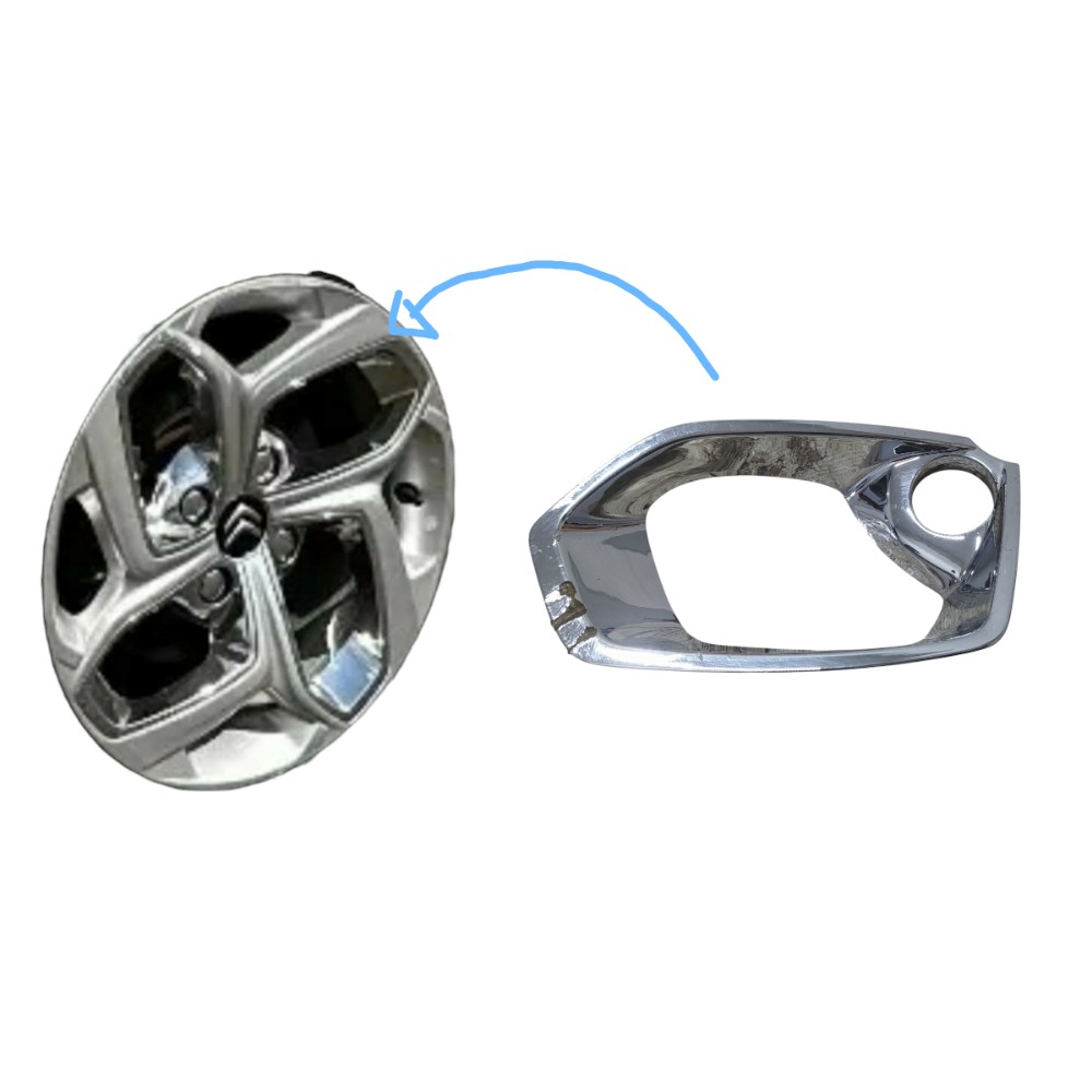 Aplique Cromado Roda 16 Citroen C3 2012 A 2020 N4