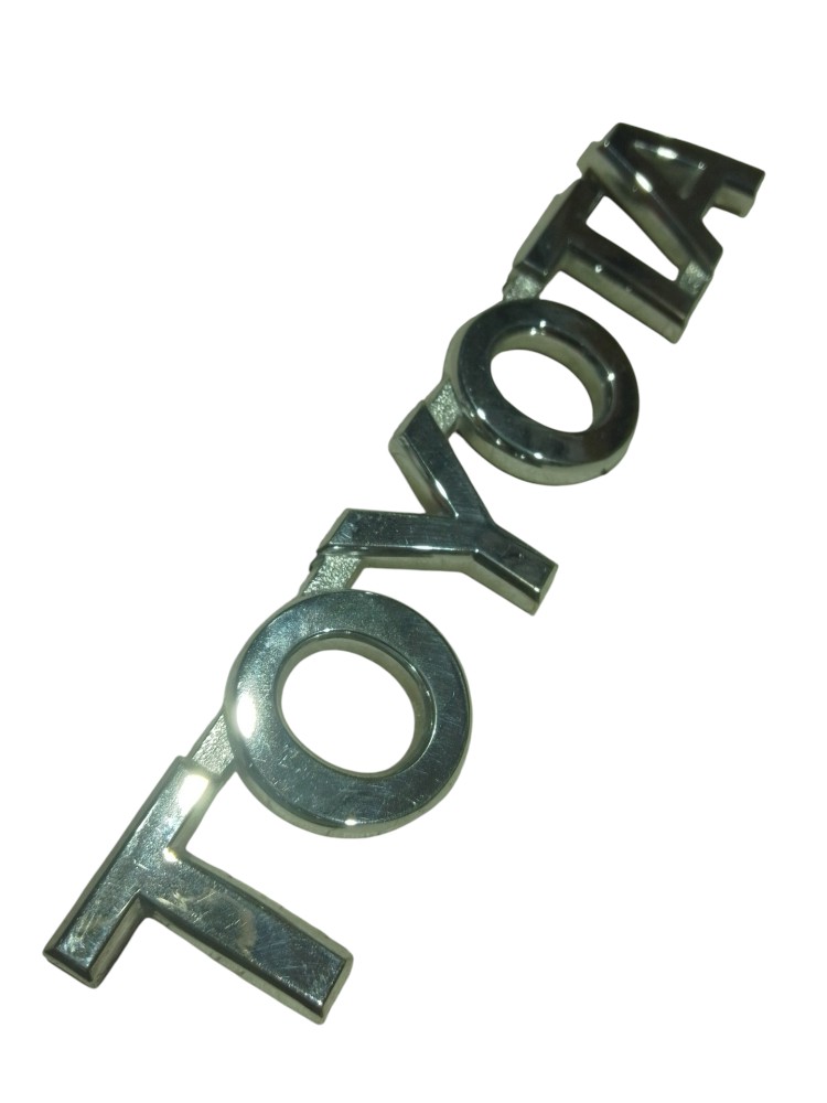 Emblema Letreiro Tampa Traseira Toyota Cromado 12,5x3cm  Prata/cromad 4