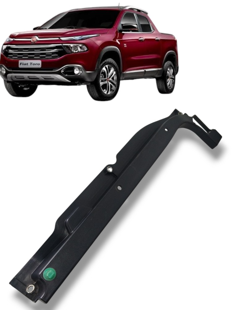 Acabamento Tampa Esquerda Caçamba Fiat Toro Volcano 2019 Preto 1