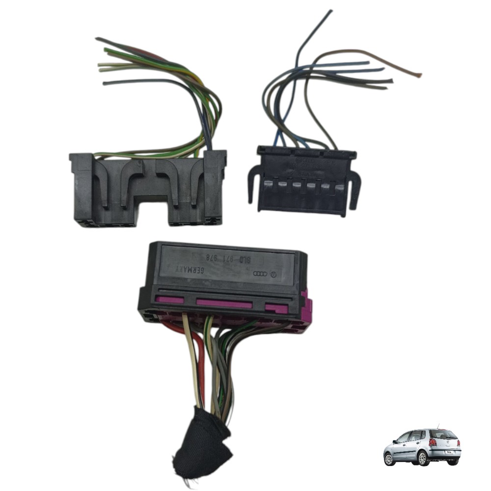 Jogo Conector Plug Chave Seta Limpador Vw Polo 2008 2009 10