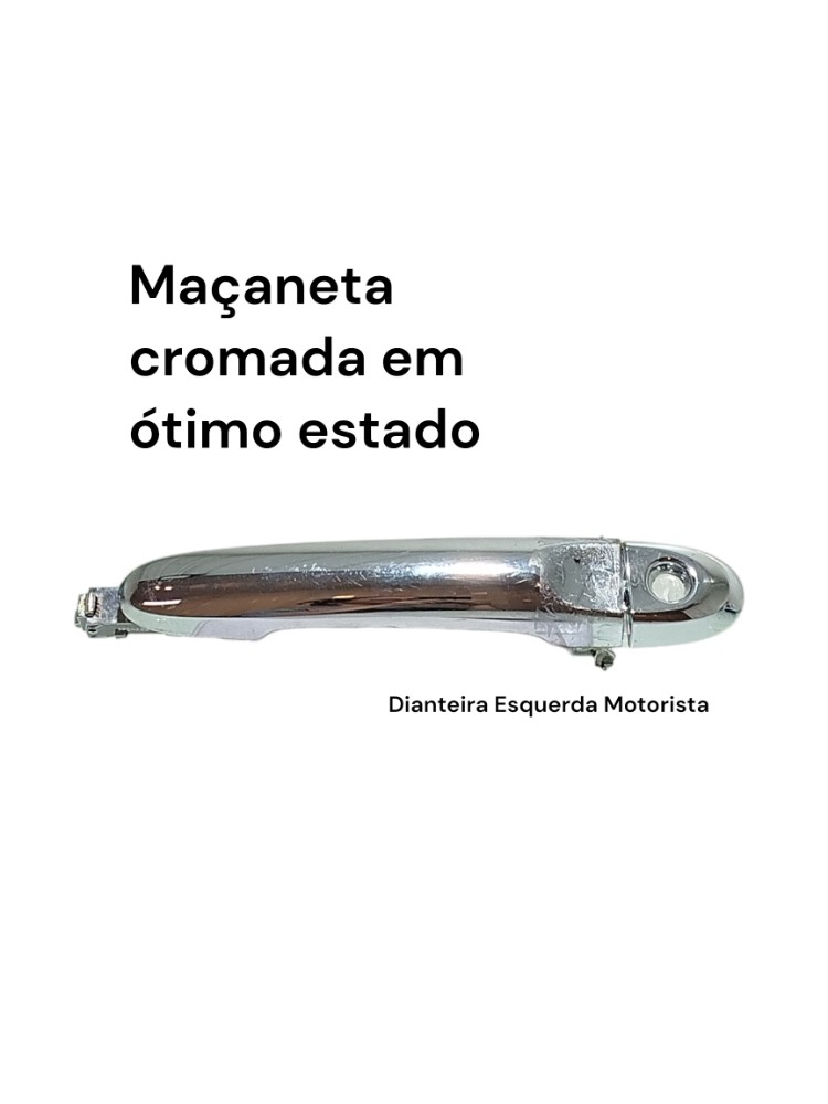 Maçaneta Externa Diant Esq Motorista Nissan Versa Sl 2013 Cromado Dianteira 2