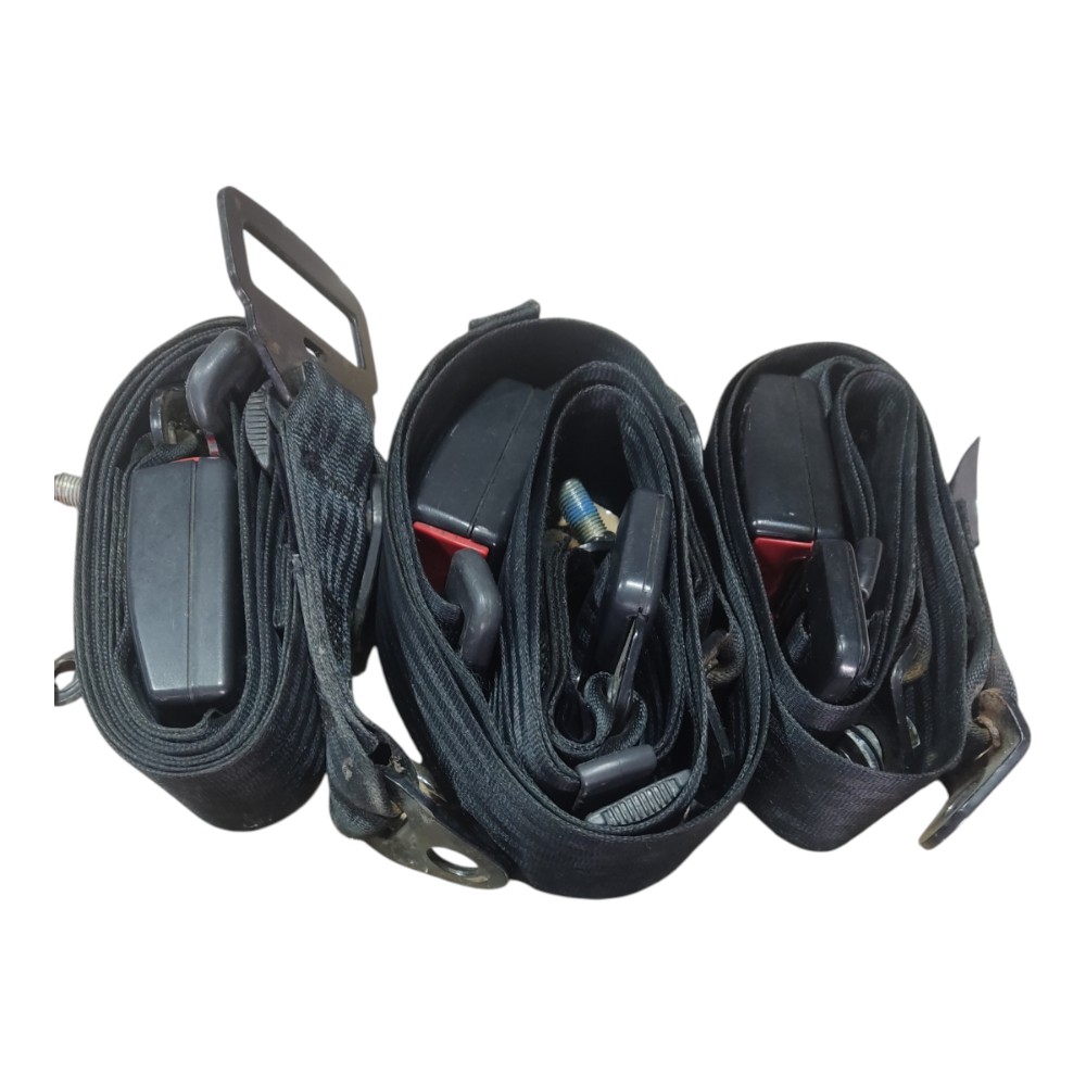 Kit Cintos Dianteiro E Traseiro Fiat Siena Preto 4