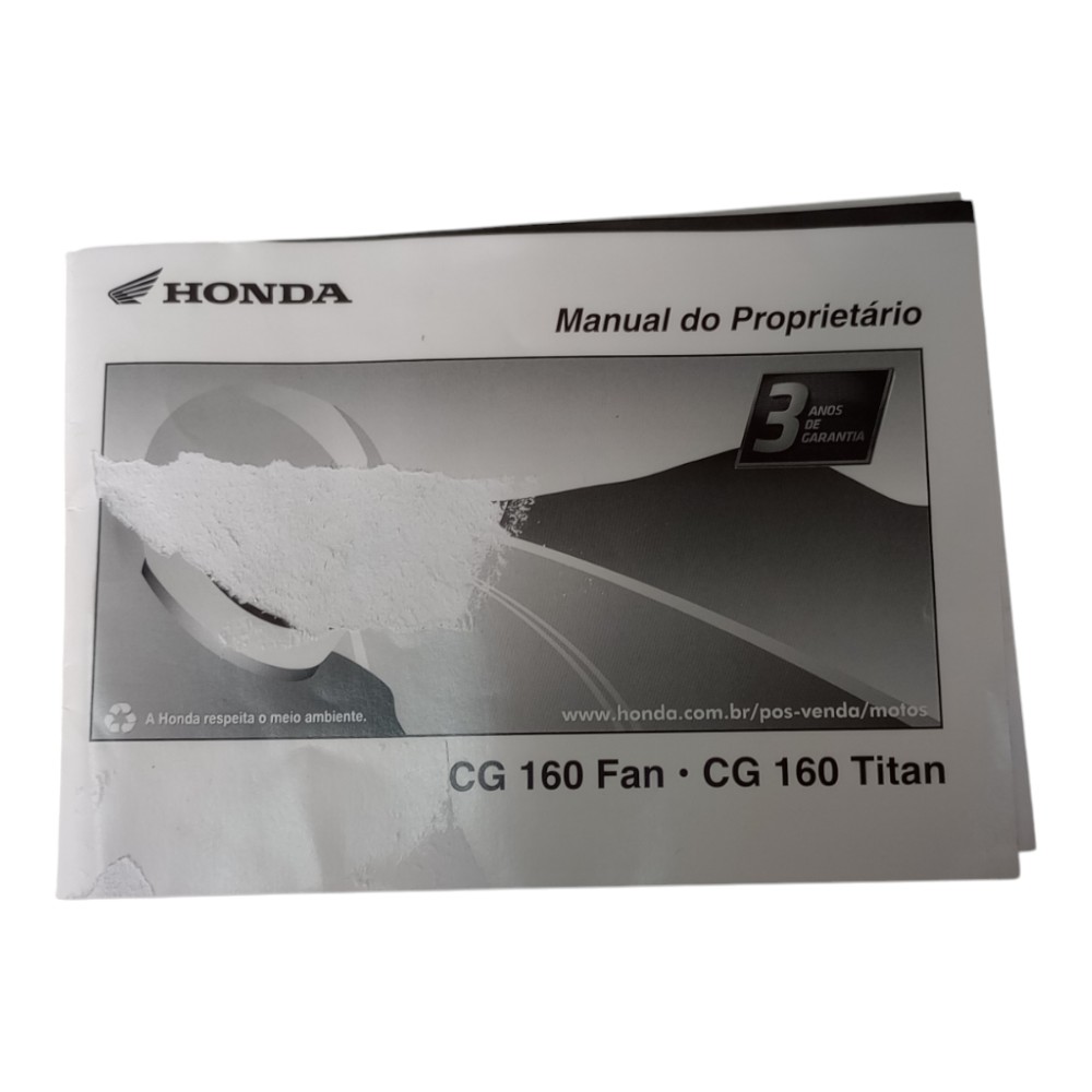 Manual Do Proprietário Honda Cg 160 Titan 2025