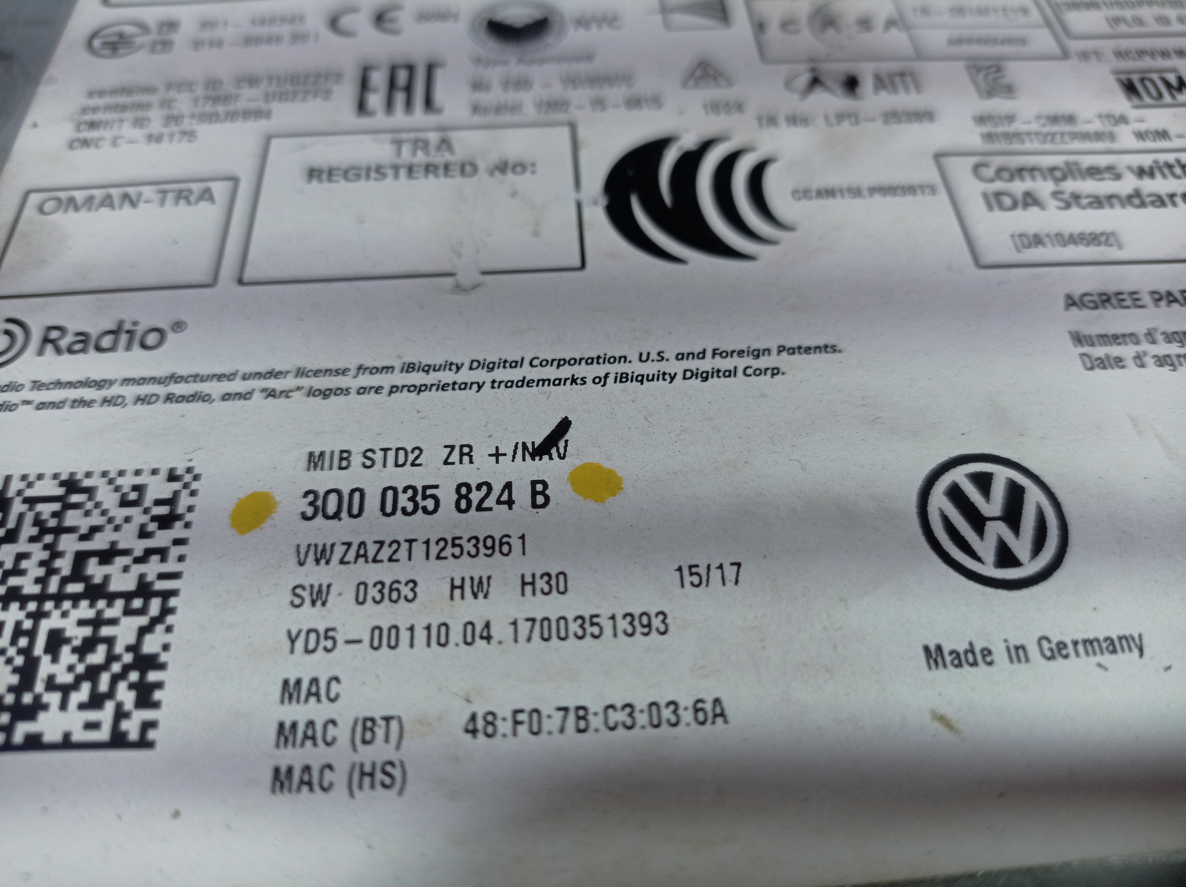 Tela Multimídia Vw Golf Tsi 2017 3g0919605b V585 2