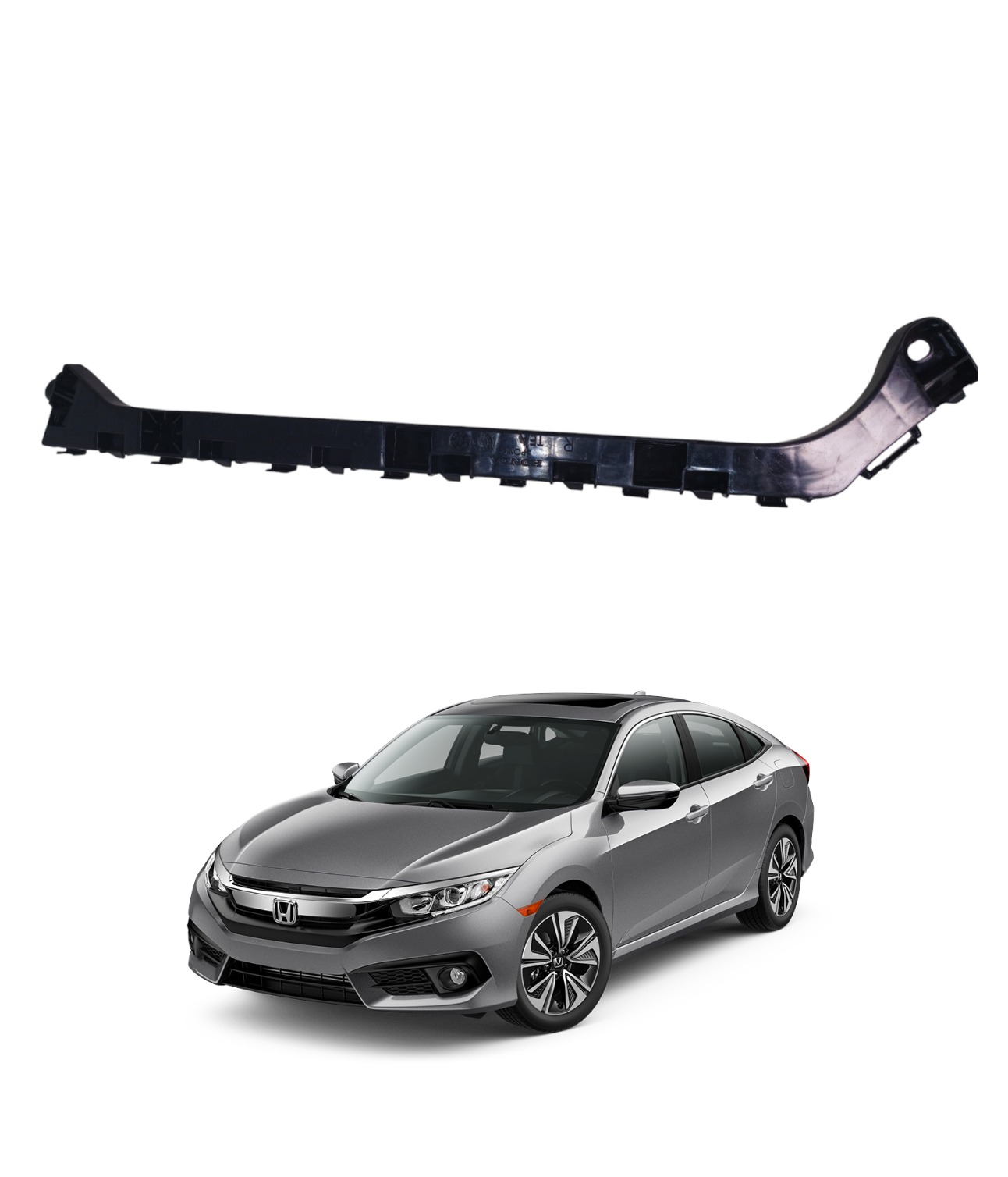 Guia Parachoque Traseiro Direito Honda Civic 2017 2018 E5064