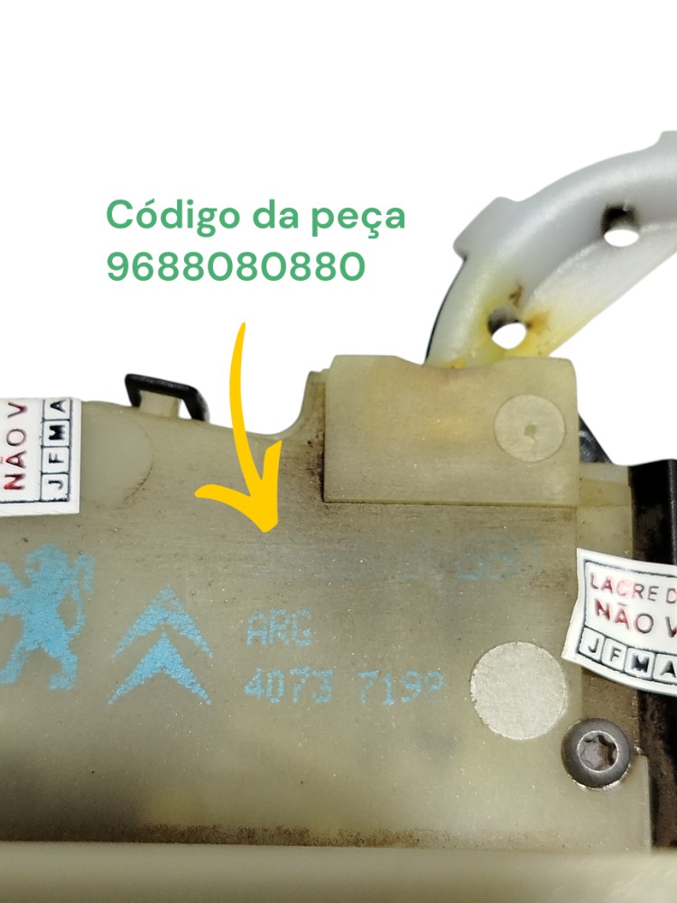 Fechadura Porta Tras Esquerda Peugeot 208 2013 9688080880 2